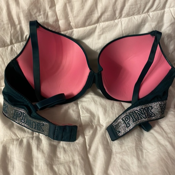 PINK Push-Up Bra, 36D, Emerald Green - Picture 2 of 4